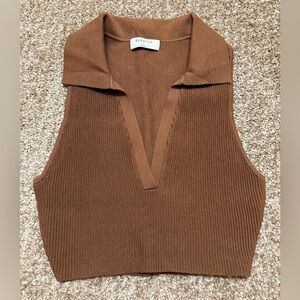 BABATON Sculpt Knit Polo Top in SMALL